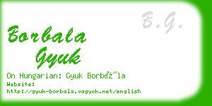 borbala gyuk business card